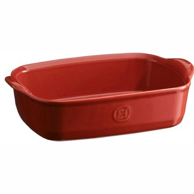 Teglia Rettangolare Emile Henry Grand Cru 36×23 Cm – Ceramica HR, Va Da Freezer A Forno, Rossa